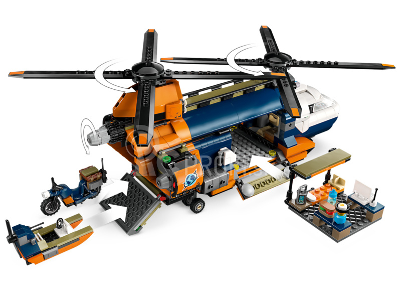 LEGO City - Helikoptéra na prieskum džungle v základnom tábore