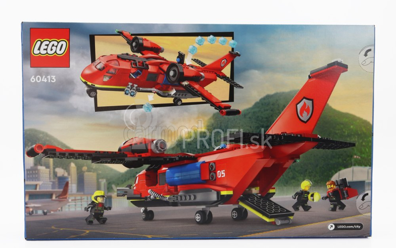 Lego Lietadlo Lego City - Hasičské záchranné lietadlo - Aereo Antincendio - 478 Pezzi - 478 dielikov Červená