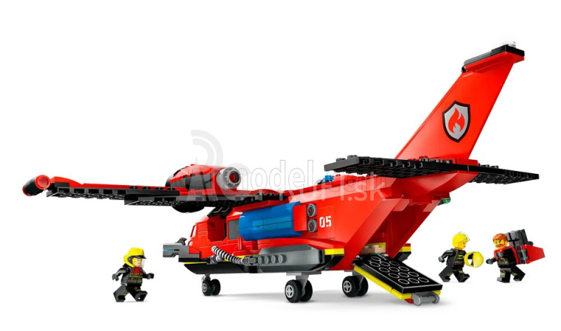 Lego Lietadlo Lego City - Hasičské záchranné lietadlo - Aereo Antincendio - 478 Pezzi - 478 dielikov Červená