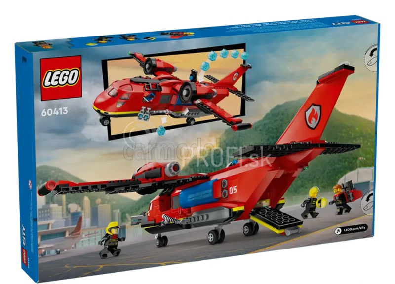 Lego Lietadlo Lego City - Hasičské záchranné lietadlo - Aereo Antincendio - 478 Pezzi - 478 dielikov Červená