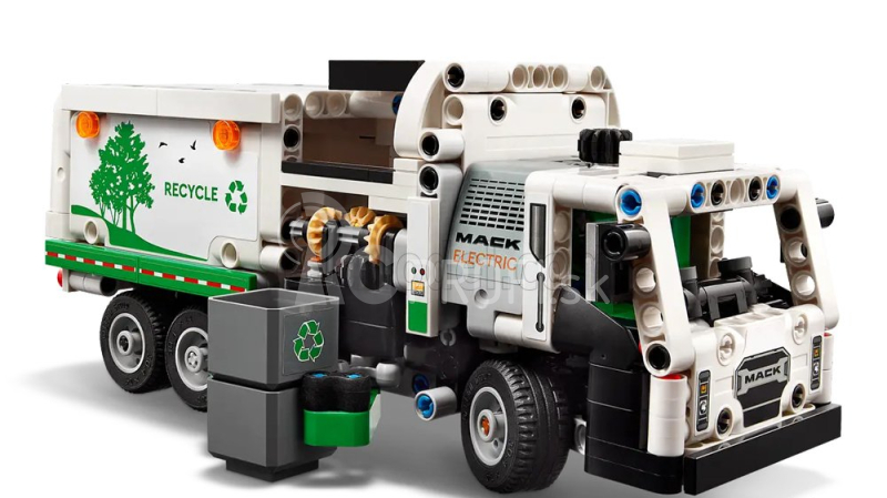 Lego Mack Lego Technic - Lr Elektrické smetiarske auto Raccolta Rifiuti Urbani - 252 dielikov Bielozelená