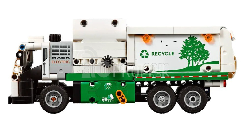 Lego Mack Lego Technic - Lr Elektrické smetiarske auto Raccolta Rifiuti Urbani - 252 dielikov Bielozelená