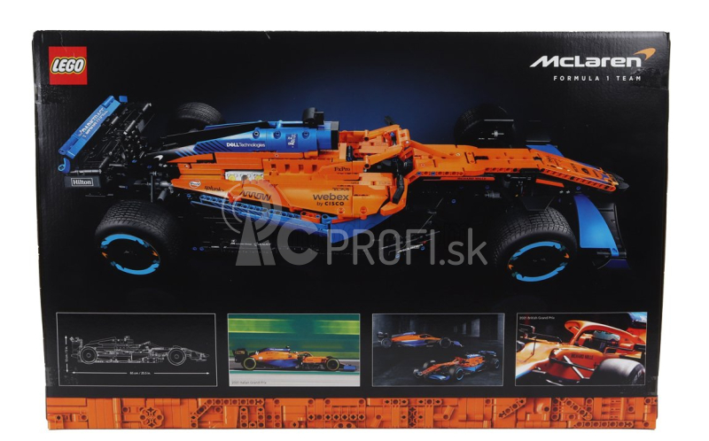 Lego Mclaren Lego Technic - F1 Mcl36 Mercedes Team Mclaren Sezóna 2022 - 1432 Pezzi - 1432 dielikov Oranžová svetlo modrá