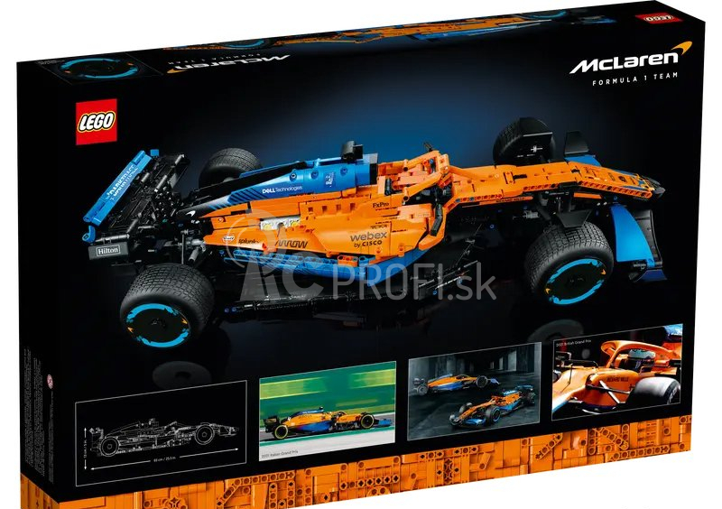 Lego Mclaren Lego Technic - F1 Mcl36 Mercedes Team Mclaren Sezóna 2022 - 1432 Pezzi - 1432 dielikov Oranžová svetlo modrá