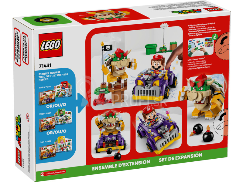 LEGO Super Mario - Bowserovo športové auto - Rozširujúca sada