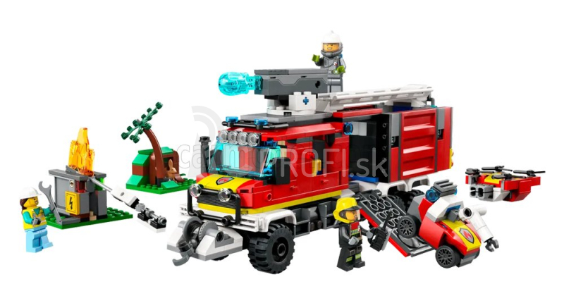 Lego Truck Lego City - Hasičské auto - Autopompa Vigili Del Fuoco - 502 Pezzi - 502 dielikov Červená