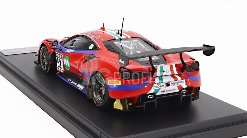 Looksmart Ferrari 488 Gt3 Evo 3.9l Turbo V8 Team Af Corse N 52 Winner Pro-am Cup 24h Spa 2022 Andrea Bertolini - Stefano Costantini - Louis Machiels - Alessio Rovera 1:43 Červená Modrá Čierna