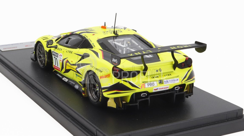 Looksmart Ferrari 488 Gt3 Evo 3.9l Turbo V8 Team Iron Lynx N 71 3. 24h Spa 2022 Antonio Fuoco - Davide Rigon - Daniel Serra 1:43 Žltá čierna