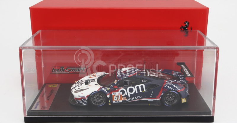 Looksmart Ferrari 488 Gte Evo 3.9l Turbo V8 Team Af Corse N 61 24h Le Mans 2022 L.prette - C.grunewald - V.abril 1:43 Bielo modrá