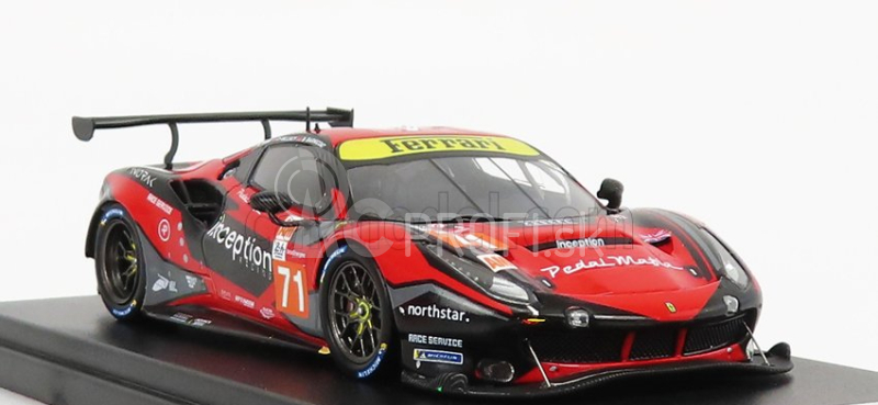 Looksmart Ferrari 488 Gte Evo 3.9l Turbo V8 Team Inception Racing N 71 24h Le Mans 2021 B.barnicoat - B.iribe - O.millroy 1:43 červená čierna