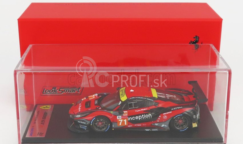 Looksmart Ferrari 488 Gte Evo 3.9l Turbo V8 Team Inception Racing N 71 24h Le Mans 2021 B.barnicoat - B.iribe - O.millroy 1:43 červená čierna