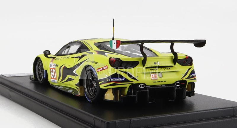 Looksmart Ferrari 488 Gte Evo 3.9l Turbo V8 Team Iron Lynx N 60 24h Le Mans 2022 C.schiavoni - A.balzan - R.giammaria 1:43 Yellow Black