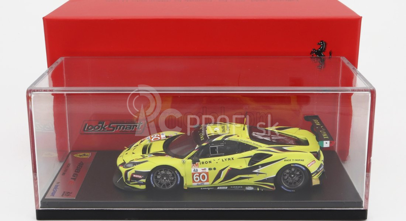 Looksmart Ferrari 488 Gte Evo 3.9l Turbo V8 Team Iron Lynx N 60 24h Le Mans 2022 C.schiavoni - A.balzan - R.giammaria 1:43 Yellow Black