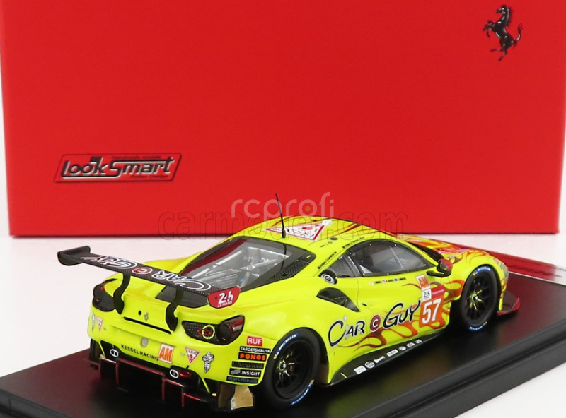 Looksmart Ferrari 488 Gte Evo 3.9l Turbo V8 Team Kessel Racing N 57 24h Le Mans 2021 S.andrews - M.jensen - T.kimura 1:43 Žltá červená