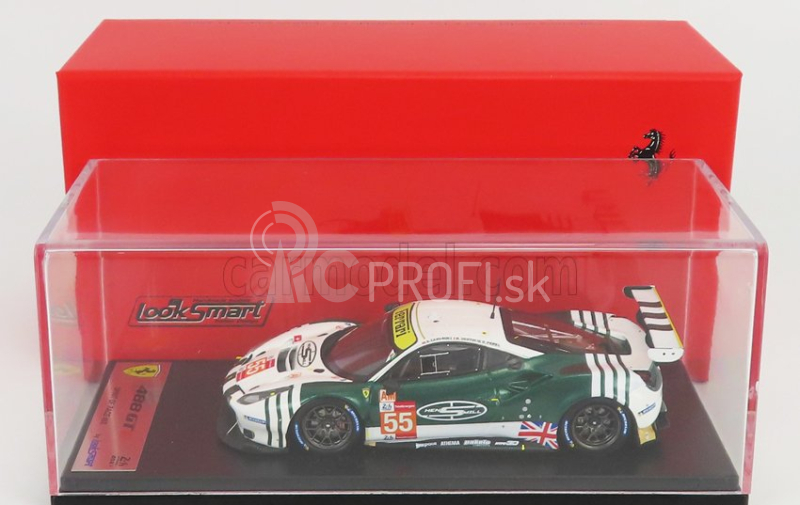 Looksmart Ferrari 488 Gte Evo 3.9l Turbo V8 Team Spirit Of Race N 55 24h Le Mans 2021 D.cameron - M.griffin - D.perel 1:43 bielo-zelená