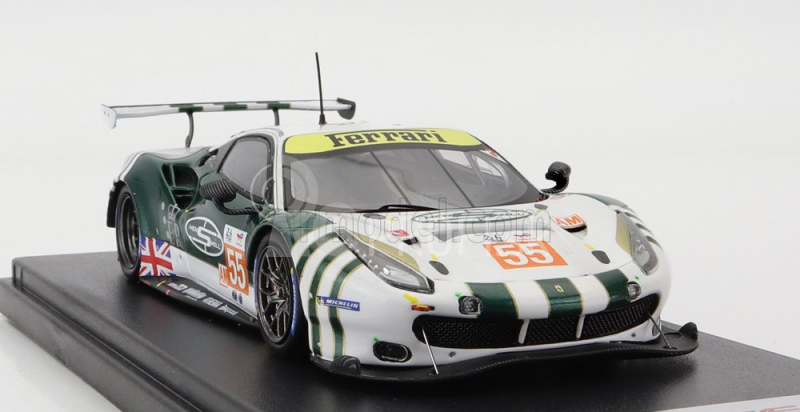 Looksmart Ferrari 488 Gte Evo 3.9l Turbo V8 Team Spirit Of Race N 55 24h Le Mans 2022 D.cameron - M.griffin - D.perel 1:43 bielo zelená