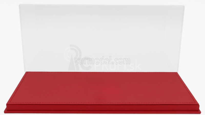 Luxbox Vetrina vitrína Base In Ecopelle Rossa - Syntetická koža Base Red - Lungh.lenght 32.2 Cm X Largh.width 16.2 Cm X Alt.height 15.6 Cm (altezza Interna Cm 13.5) 1:18 Red