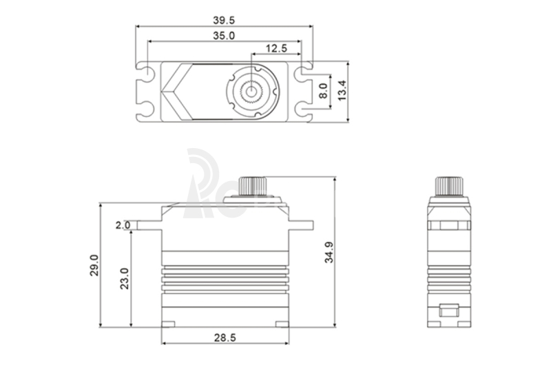 M11 HiVOLT CORELESS Digitálne servo (9 kg-0,055s/60°)