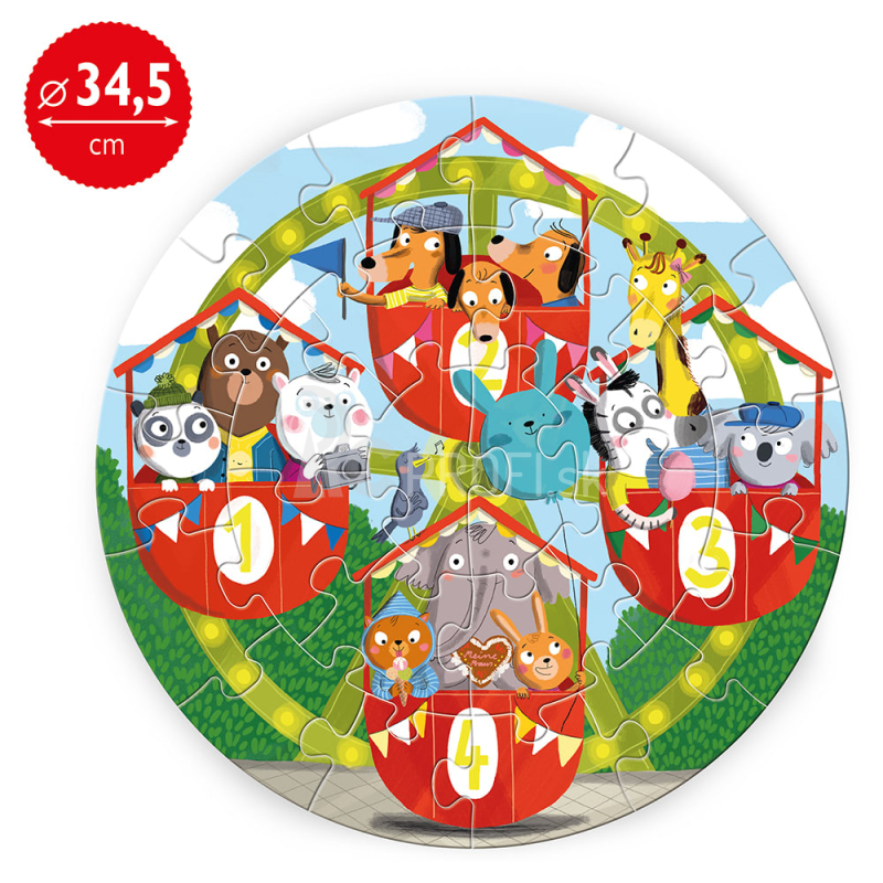 Magellan Round Puzzle Zvieratá na ruskom kolese