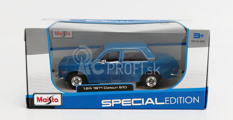 Maisto Datsun 510 1971 1:24 modrá