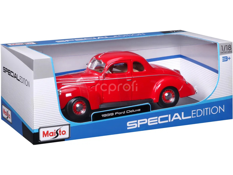 Maisto Ford Deluxe Coupe 1939 1:18 červená