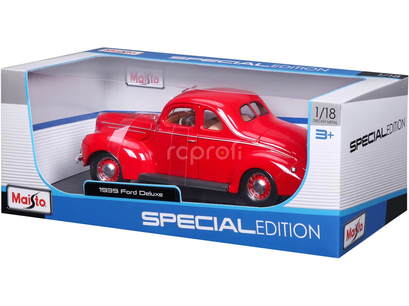 Maisto Ford Deluxe Coupe 1939 1:18 červená