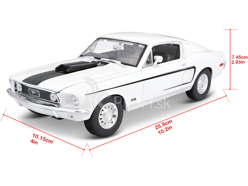 Maisto Ford Mustang GT Cobra Jet 1968 1:18 biela