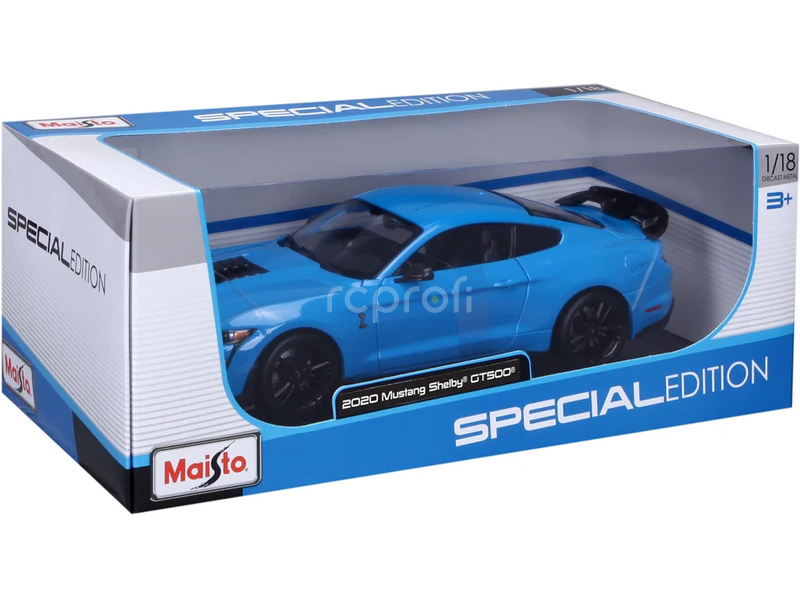 Maisto Ford Mustang Shelby GT500 2020 1:18 modrá