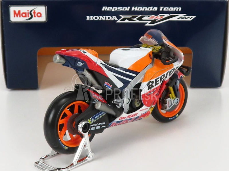 Maisto Honda Rc213v Repsol Honda Team N 93 Motogp 2021 Marc Marquez 1:18 oranžovo-červená