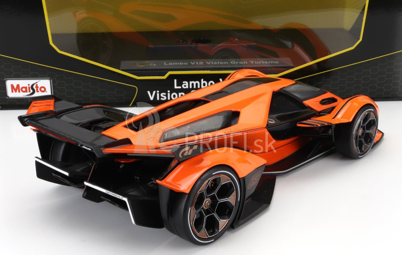 Maisto Lamborghini Lambo V12 Vision Gt N 63 Gran Turismo 2020 1:18 oranžovo-čierna