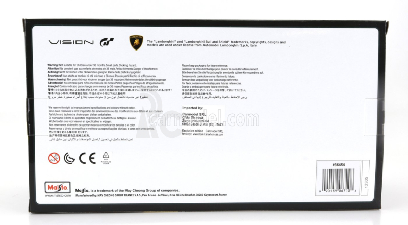 Maisto Lamborghini Lambo V12 Vision Gt N 63 Gran Turismo 2020 1:18 oranžovo-čierna