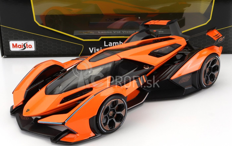 Maisto Lamborghini Lambo V12 Vision Gt N 63 Gran Turismo 2020 1:18 oranžovo-čierna