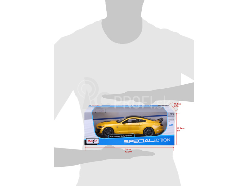 Maisto Mustang Shelby GT500 2020 1:18 žltá