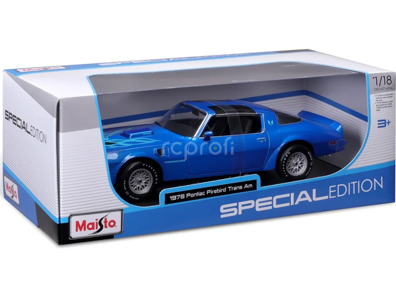 Maisto Pontiac Firebird Trans AM 1978 1:18 modrá metalíza