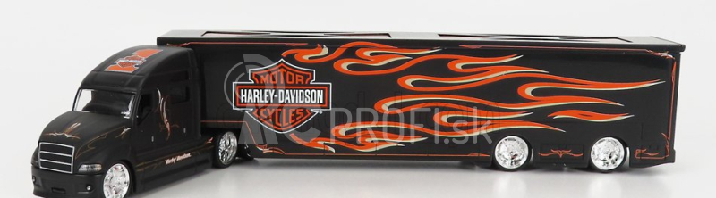 Maisto Truck H-d Haulers Truck Harley Davidson Car Transporter 2021 1:64 Black