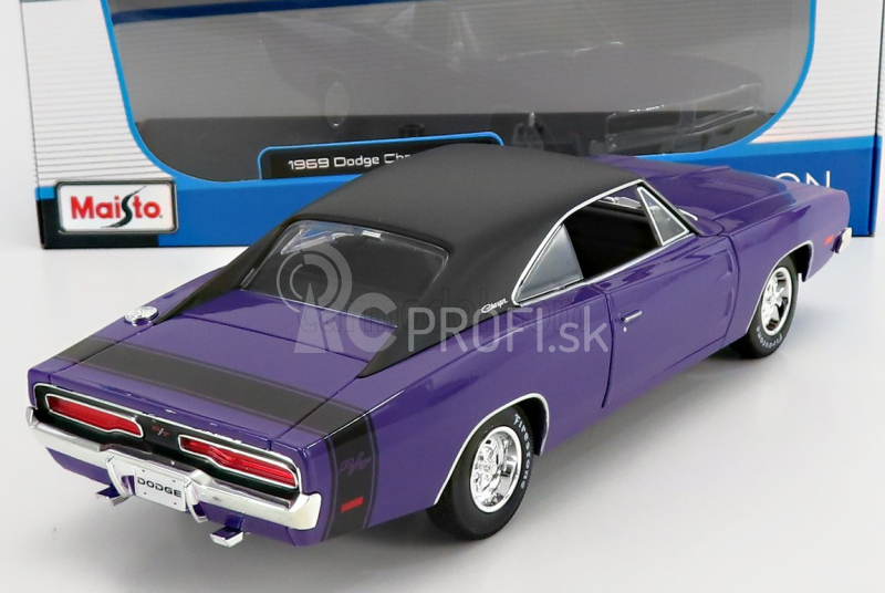 Maisto Dodge Charger R/t Coupe 1969 1:18 Purple Met