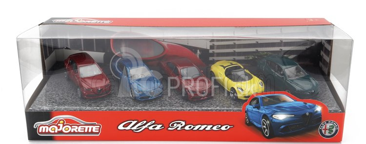 Majorette Alfa romeo Set 5x 4c Spider 2015 - 2x Giulia Quadrifoglio 2016 - 2x Tonale 2023 1:64 Rôzne