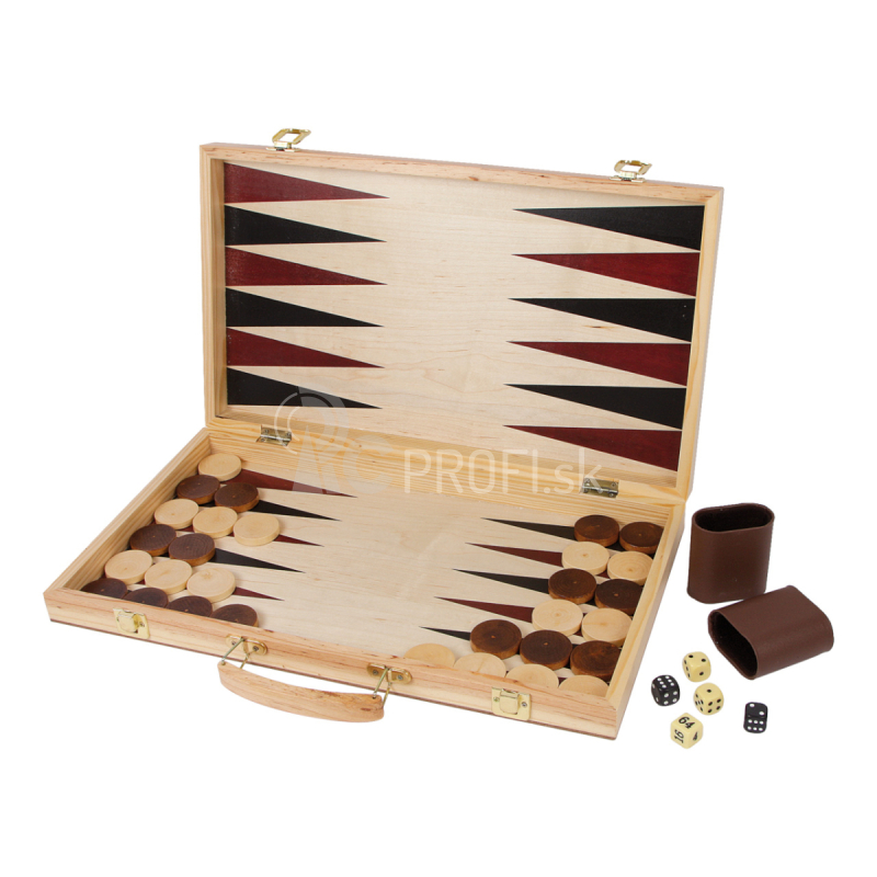 malá noha Drevené hry šach a backgammon prípad - poškodený obal