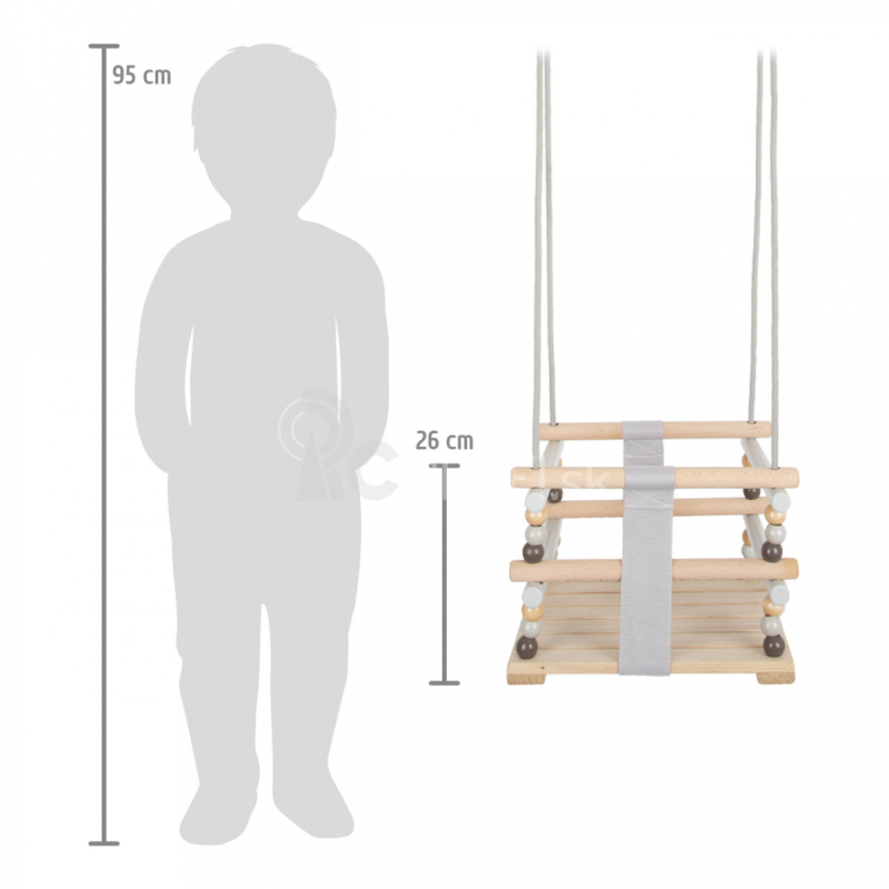 Malá škandinávska drevená hojdačka