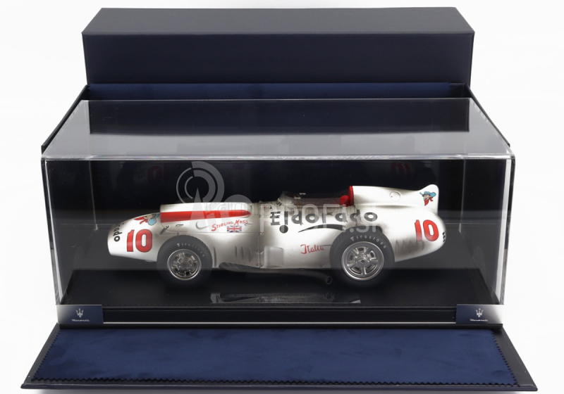 Maserati modely Maserati Tipo 420 M/58 Eldorado N 10 500 Miglia Monza (po závodnej verzii) 1958 Stirling Moss - Ralph Liguori 1:18 Biela