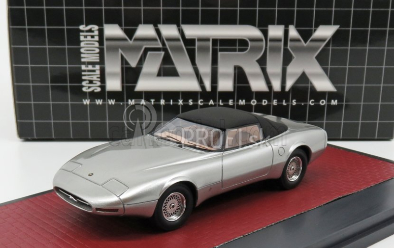 Matrix modely v mierke 1:43 Jaguar Xj Spider Concept Pinifarina Closed 1978 Strieborná