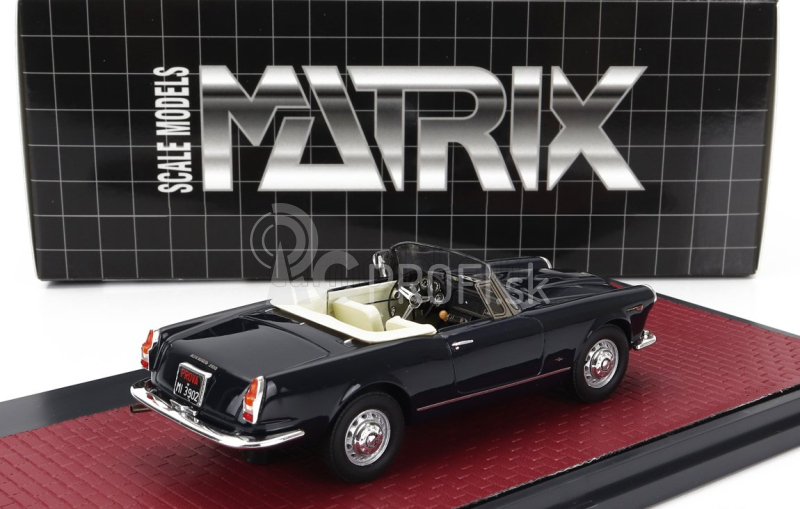 Matrix modely v mierke Alfa romeo 2600 Spider Cabriolet Open 1962 1:43 Tmavomodrá