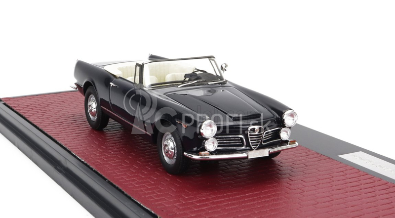 Matrix modely v mierke Alfa romeo 2600 Spider Cabriolet Open 1962 1:43 Tmavomodrá