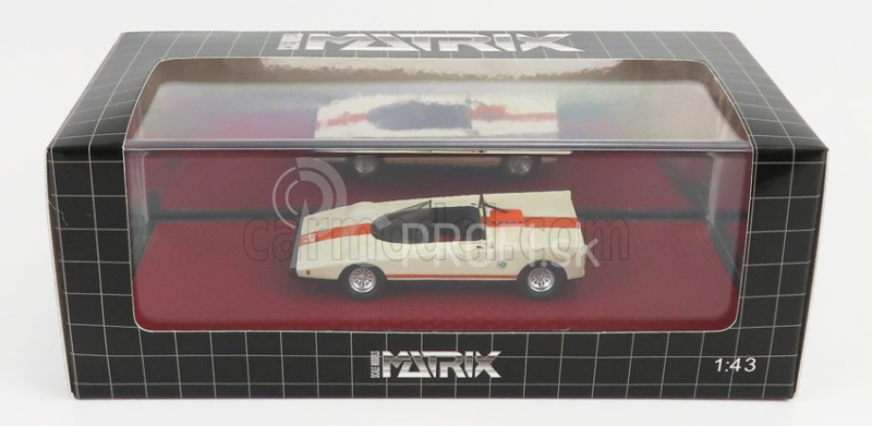 Matrix modely v mierke Alfa romeo 33 Spider Speciale Cuneo 1971 1:43 Biela