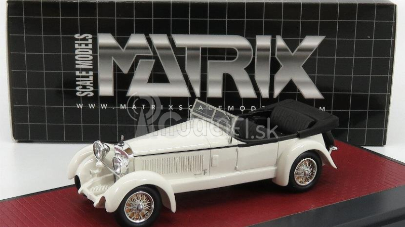 Matrix scale models Mercedes benz 680s Tourer Sindelfingen #35255 Open 1927 1:43 White