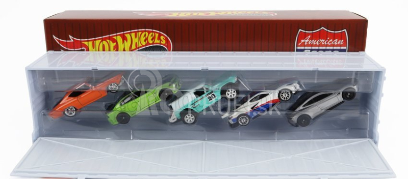 Mattel Hot Wheels Dodge Set Assortment Kontajner s 5 autíčkami - Americká scéna 1:64 Rôzne