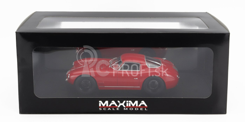 Maxima Alfa romeo Atl Sport Coupe 2000 1968 - čierne kolesá 1:18 Rosso Alfa Red