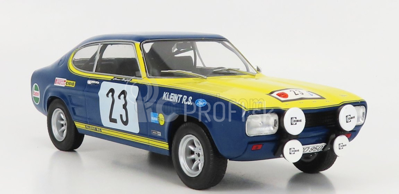 Mcg Ford england Capri Mki (nočná verzia) N 23 Rally Olympia 1972 W.rohrl - H.rothfub 1:18 Modrá Žltá