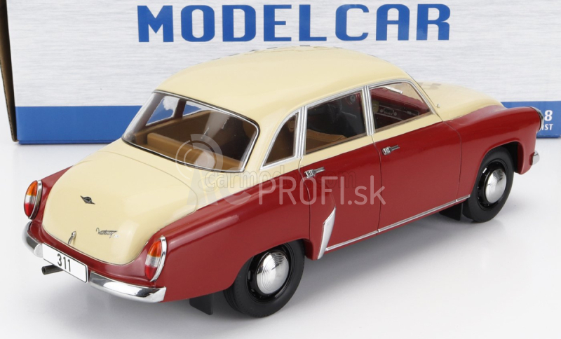 Mcg Wartburg 311 1959 1:18 Červená béžová