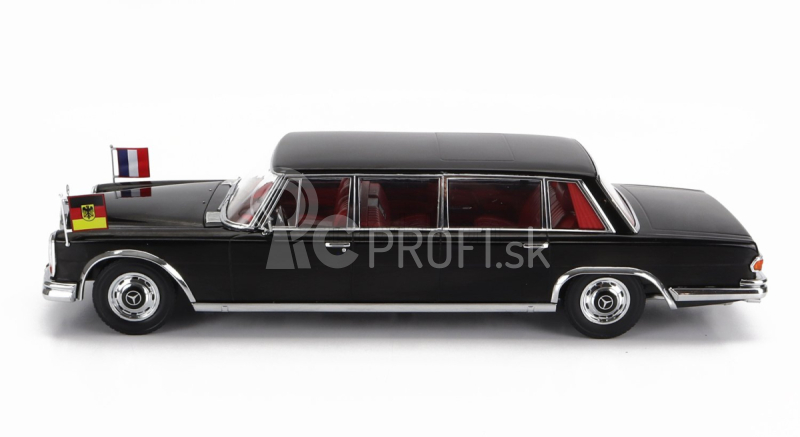 Mercedes benz triedy S 600 Lwb Pullman (w100) Willy Brandt - Georges Pompidou 1964 1:18 čierna